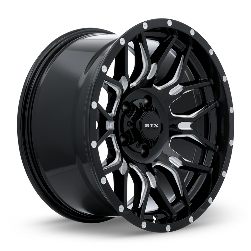 RTX | Claw 18x9.0 ET18 - Noir lustré fraisé avec rivets