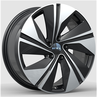 RTX | VW03 18x7.5 ET45 - Noir lustré machiné