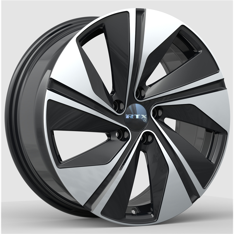RTX | VW03 18x7.5 ET45 - Machined Gloss Black