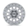KMC | KM556 CRUX 17x8.5 ET0 - GLOSS SILVER W/ MACHINED FACE