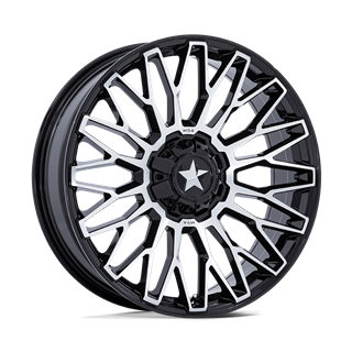 MSA Offroad | M50 CLUBBER 24x7.0 ET0 - GLOSS BLACK MACHINED