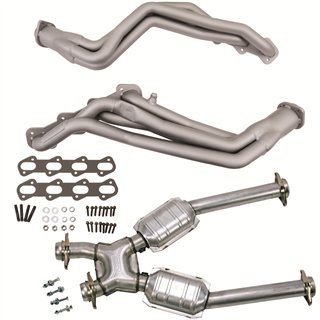 BBK | 1-5/8 LONG TUBE HEADERS PLUS MID PIPE (TITANIUM CERAMIC) - Mustang 4.6L / 5.4L 1999-2004