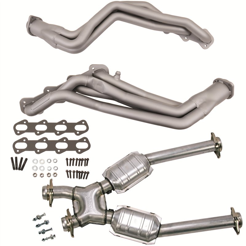 BBK | 1-5/8 LONG TUBE HEADERS PLUS MID PIPE (TITANIUM CERAMIC) - Mustang 4.6L / 5.4L 1999-2004