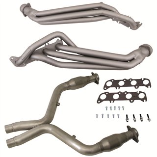 BBK | 1-3/4 LONG TUBE HEADERS PLUS MID PIPE (TITANIUM CERAMIC) - Mustang Boss 302 / GT 5.0L 2011-2014