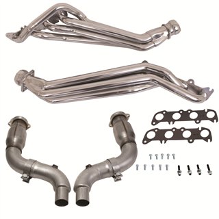 BBK | 1-3/4 LONG TUBE HEADERS PLUS SHORT MID PIPE (SILVER CERAMIC) - Mustang 5.0L 2015-2022