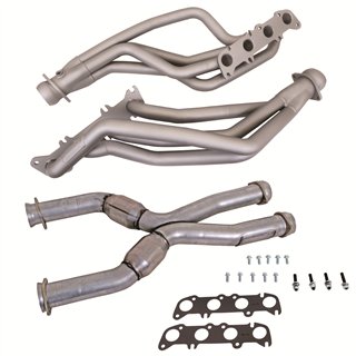 BBK | 1-3/4" LONG TUBE HEADERS PLUS MID PIPE (TITANIUM) - Mustang 4.6L / 4.9L 1979-2004