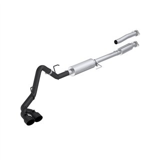 MBRP | 3-inch Cat-Back, Dual Side Exit, BLK - F-150 2.7T / 3.5T / 5.0L 2021-2026