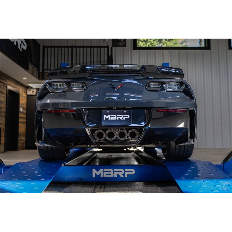 MBRP | 3in Axle-Back, Quad Rear Exit, Active, T304 with CF Tips. - Corvette 6.2L 2014-2019