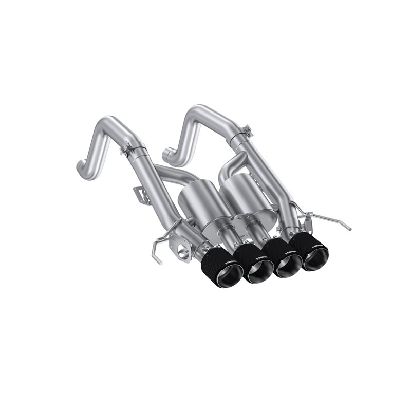 MBRP | 3in Axle-Back, Quad Rear Exit, Active, T304 with CF Tips. - Corvette 6.2L 2014-2019