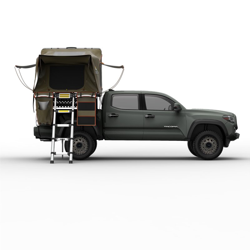Tuff Stuff Overland | Alpha™ II Hard Top Side Open Tent, Black, 2 Person