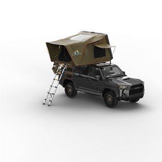 Tuff Stuff Overland | Alpha™ Hard Top Side Open Tent, Gray, 4 Person