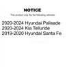 DS-One | Coated Slotted & Drilled Disc Brake Rotor - Rear - Palisade / Santa Fe / Telluride 2019-2024