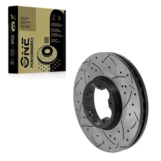 DS-One | Coated Slotted & Drilled Disc Brake Rotor - Front - E-Transit / Transit-150 / Transit-250 / Transit-350 2015-2023