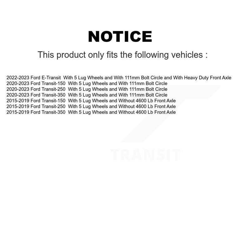 DS-One | Disque de frein rainuré et perforé - Avant - E-Transit / Transit-150 / Transit-250 / Transit-350 2015-2023