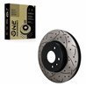 DS-One | Coated Slotted & Drilled Disc Brake Rotor - Front - ATS / CT4 2013-2024