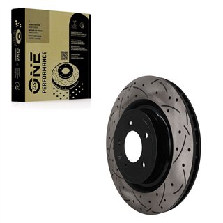 DS-One | Coated Slotted & Drilled Disc Brake Rotor - Rear - Discovery / Range Rover / Range Rover Sport 2014-2024