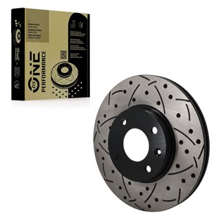 DS-One | Coated Slotted & Drilled Disc Brake Rotor - Front - Spark 2016-2022