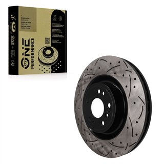 DS-One | Coated Slotted & Drilled Disc Brake Rotor - Front - GL350 / GL450 / GLE400 / GLS350d + 2013-2019