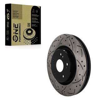 DS-One | Coated Slotted & Drilled Disc Brake Rotor - Front - RDX 2019-2024