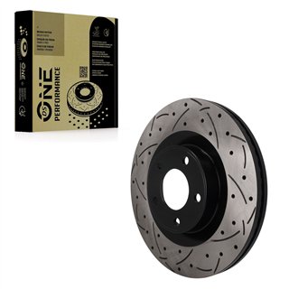 DS-One | Coated Slotted & Drilled Disc Brake Rotor - Front - Edge / MKX 2007-2015