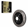 DS-One | Coated Slotted & Drilled Disc Brake Rotor - Rear - Tesla 3 2017-2025