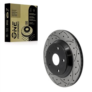 DS-One | Coated Slotted & Drilled Disc Brake Rotor - Rear - Crosstrek / Forester 2019-2024