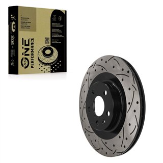 DS-One | Coated Slotted & Drilled Disc Brake Rotor - Rear - S60 / S90 / V60 / V90 + 2016-2025
