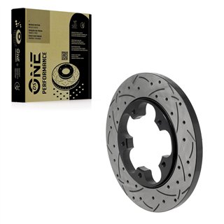DS-One | Coated Slotted & Drilled Disc Brake Rotor - Rear - Transit-150 / Transit-250 / Transit-350 / Transit-350 HD 2015-2023