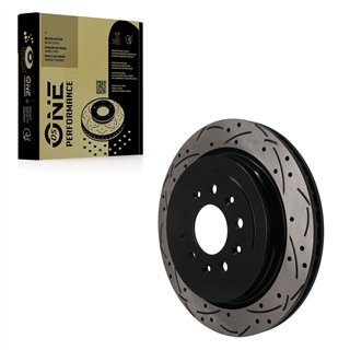DS-One | Coated Slotted & Drilled Disc Brake Rotor - Rear - ATS 2013-2019