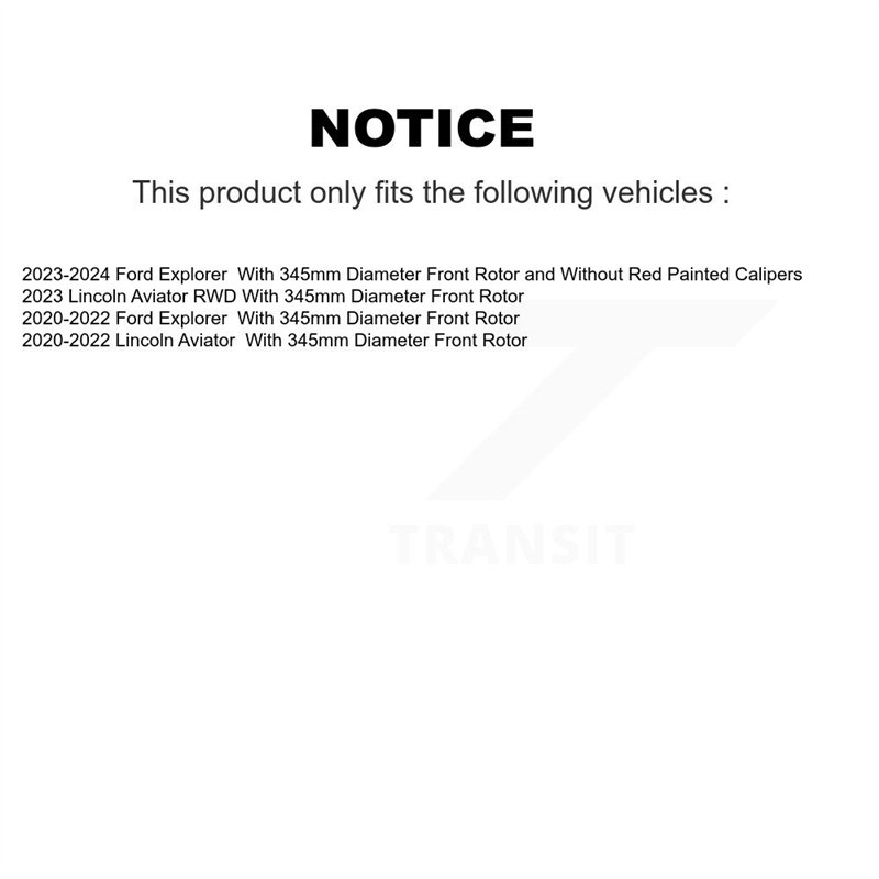 DS-One | Coated Slotted & Drilled Disc Brake Rotor - Front - Explorer / Aviator 2020-2024