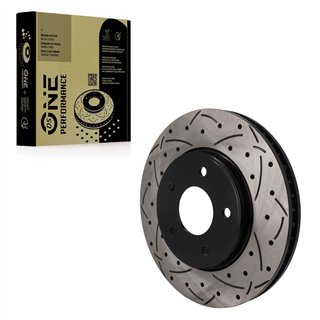 DS-One | Coated Slotted & Drilled Disc Brake Rotor - Front - City Express / LEAF / NV200 2011-2025