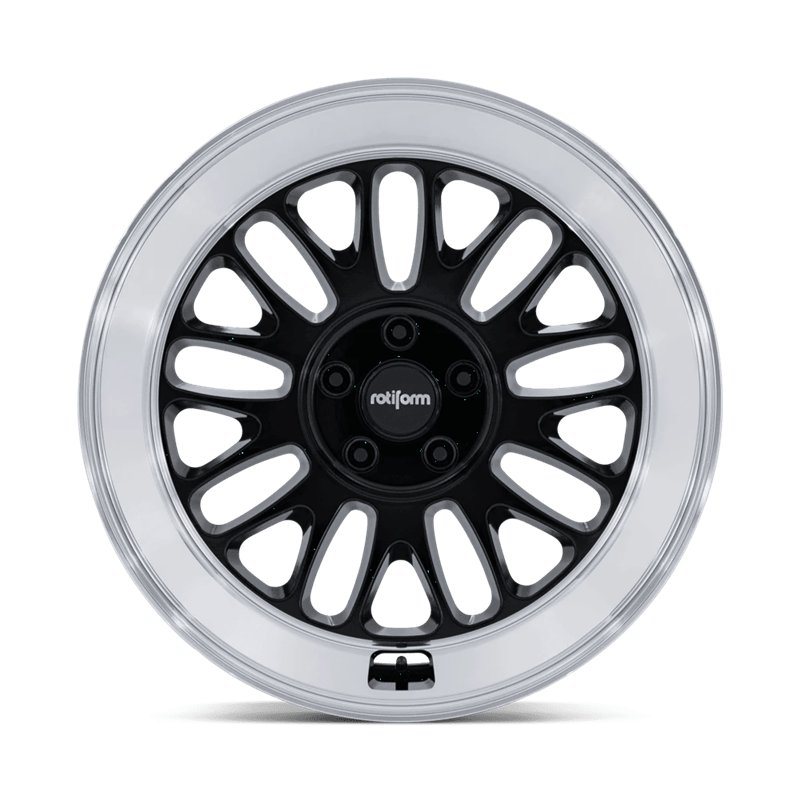 Rotiform | RC214 SCP 18x10.5 ET22 - GLOSS BLACK W/ DIAMOND CUT LIP