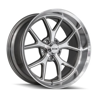 RIDLER | 661 20x8,5 ET0 - Gloss Grey With Diamond Cut Face And Lip
