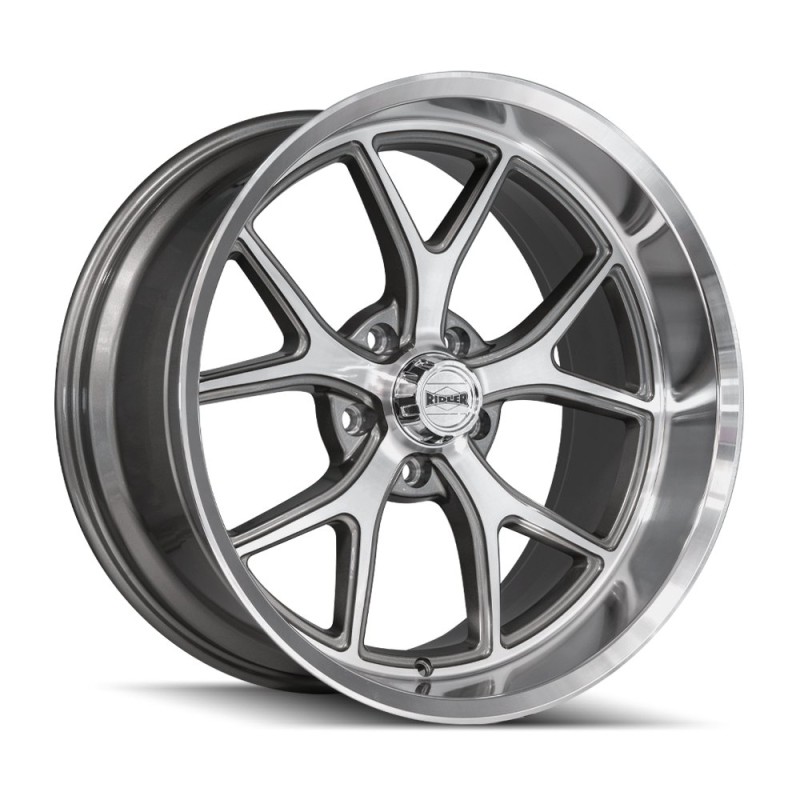 RIDLER | 661 20x8,5 ET0 - Gloss Grey With Diamond Cut Face And Lip