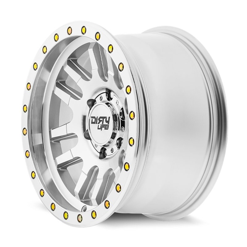 Dirty Life | CANYON PRO 17x9 ET0 - Machined With Silver Window