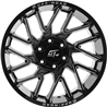 GT OFFROAD | AGGRESSION 22.00x12.00 ET-44 - Gloss Black Milled Red