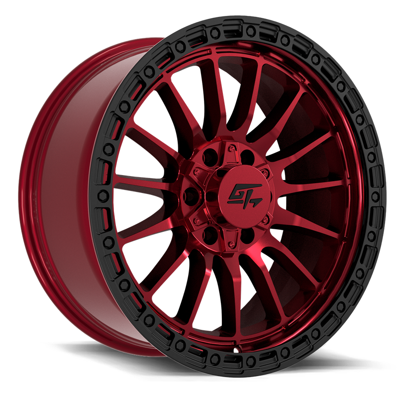 GT OFFROAD | RENEGADE 17.00x9.00 ET-12 - Red Anodized With Black Ring
