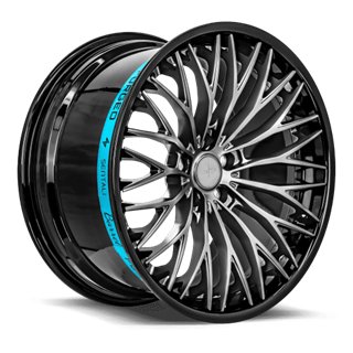 SENTALI BARREL | SB1 22.00x9.50 ET35 - Gloss Black Lip / Matte Gunmetal Centre