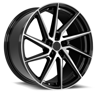 SENTALI STREET | APEX 18.00x8.50 ET35 - Gloss Black Machined Face