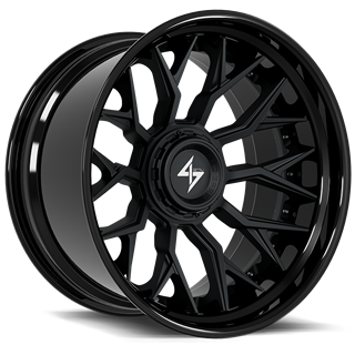 SENTALI BARREL FORGED XTREME | BFX2 24.00x12.00 ET-44 - Gloss Black Lip / Matte Black Centre