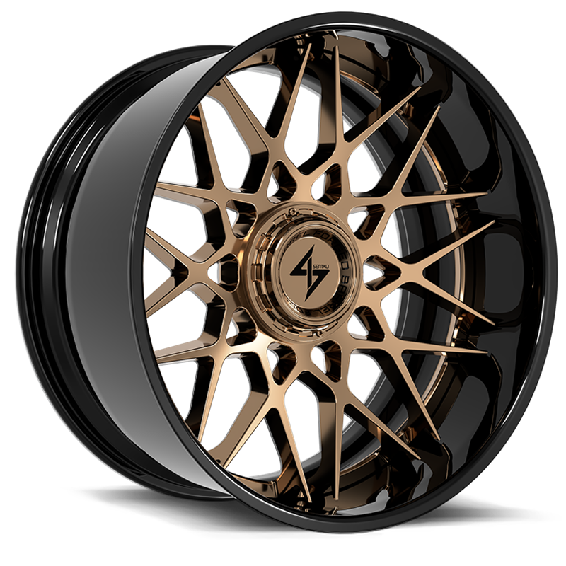 SENTALI BARREL FORGED XTREME | BFX5 22.00x12.00 ET-44 - Gloss Black Lip / Gloss Bronze Centre