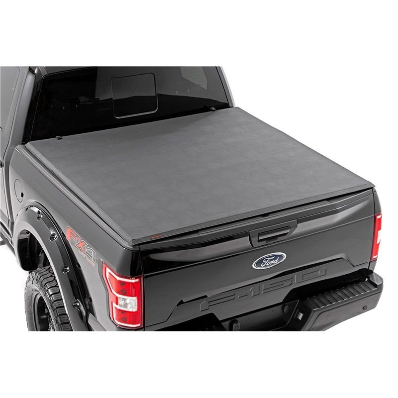 Rough Country | Soft Tri-Fold Tonneau Bed Cover - F-150 / Lightning 2021-2022 Rough Country Tonneau Covers