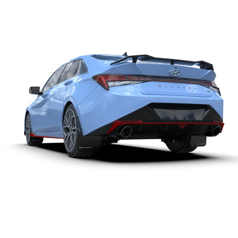 RallyArmor | Black UR Mud Flap Blue Logo - Elantra N / N Line 2022-2023 RallyArmor Mud Flaps