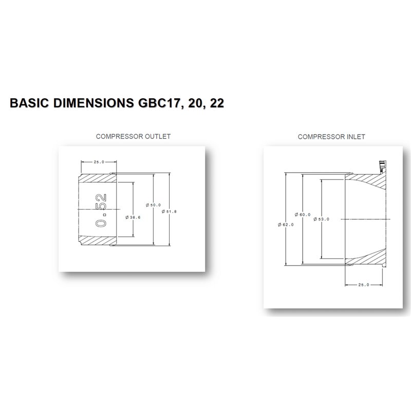 Garrett | GBC22-350 44mm Full Turbo - 0.59 A/R Garrett Turbo
