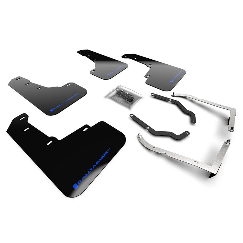 RallyArmor | Black Mud Flap Blue Logo - Subaru Crosstrek 2018-2023 RallyArmor Mud Flaps