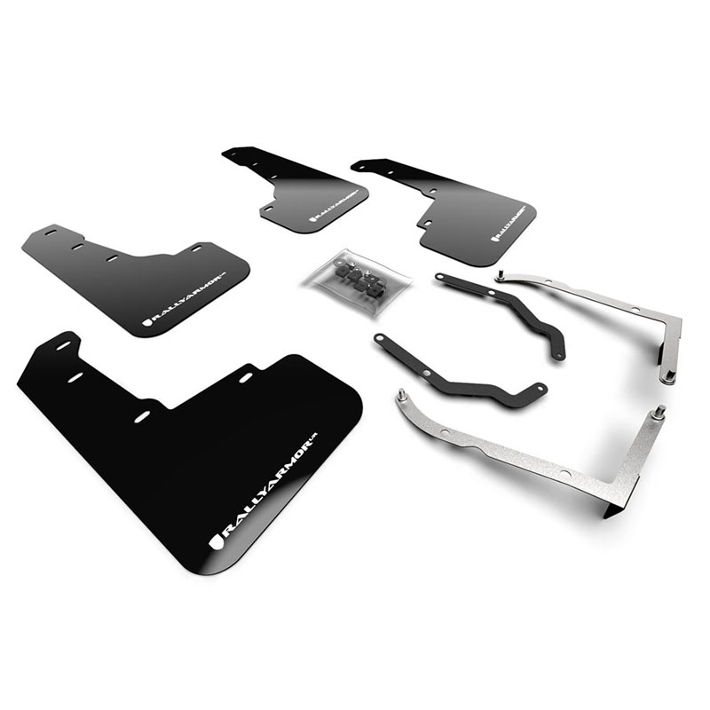 RallyArmor | Black Mud Flap White Logo - Subaru Crosstrek 2018-2023 RallyArmor Mud Flaps