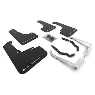 RallyArmor | Black Mud Flap Yellow Pearl Logo - Subaru Crosstrek 2018-2023 RallyArmor Mud Flaps