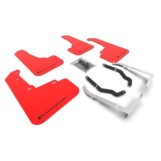 RallyArmor | Red Mud Flap Black Logo - Subaru Crosstrek 2018-2023 RallyArmor Mud Flaps