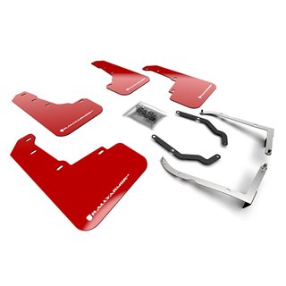 RallyArmor | Red Mud Flap White Logo - Subaru Crosstrek 2018-2023 RallyArmor Mud Flaps