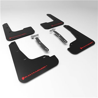 RallyArmor | Black UR Mud Flap Red Logo - Elantra 2021-2023 RallyArmor Mud Flaps